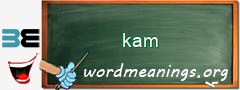 WordMeaning blackboard for kam